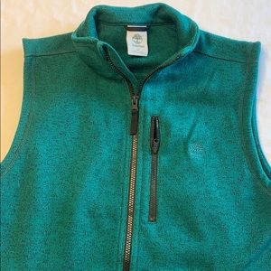 Timberland Teal Zip Up Sweater Vest